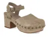 Chocolat Blu Women's Garvey Platform Shoe In Taupe Suede In Brown