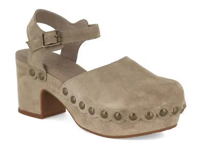 Chocolat Blu Women's Garvey Platform Shoe In Taupe Suede In Brown