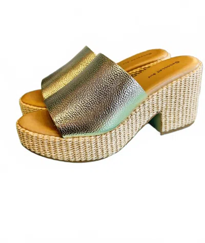 Chocolat Blu Women's Gayo Sandals In Gold Leather In Multi