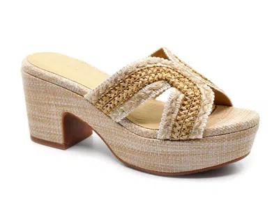 Chocolat Blu Women's Gen Raffia Sandal In Tan In Multi