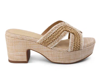 Chocolat Blu Women's Gen Raffia Sandal In Tan In Multi