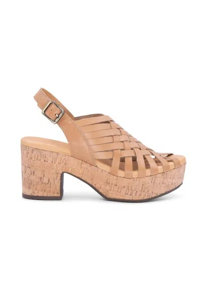 Chocolat Blu Women's Georgina Heel In Camel Leather In Multi
