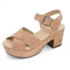 Chocolat Blu Women's Gino Wedge Sandal In Cork In Brown