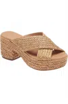 Chocolat Blu Women's Gio Block Heel In Natural Raffia