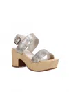 Chocolat Blu Women's Grettel Platform Sandal In Tan Embossed Snake