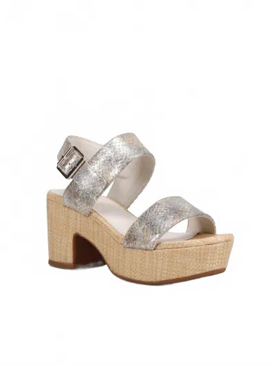 Chocolat Blu Women's Grettel Platform Sandal In Tan Embossed Snake