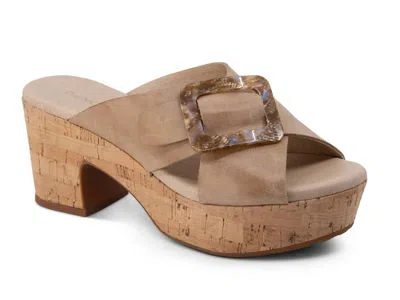 Chocolat Blu Women's Grita Cross Strap Cork Heel Sandal In Brown