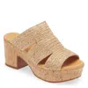 Chocolat Blu Women's Gusto Platform Slide In Natural Raffia