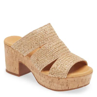 Chocolat Blu Women's Gusto Platform Slide In Natural Raffia