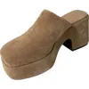 Chocolat Blu Women's Hedia High Clog Shoes In Latte In Multi