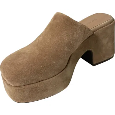 Chocolat Blu Women's Hedia High Clog Shoes In Latte In Multi