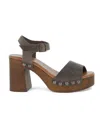 Chocolat Blu Women's Holland Block Heel Sandals In Dark Brown In Multi
