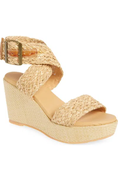 Chocolat Blu Women's Isabel Ankle Strap Sandal In Natural Raffia