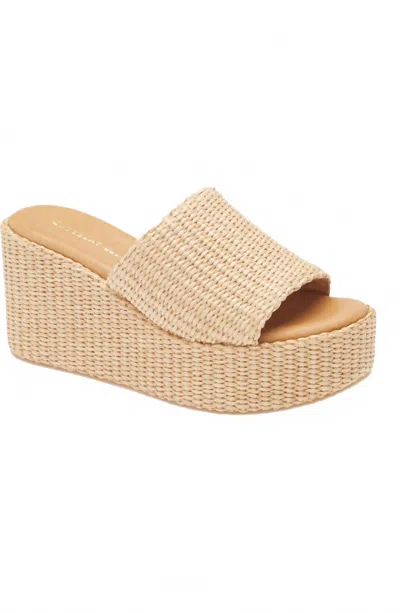 Chocolat Blu Women's Jam Platform Wedge In Natural Raffia