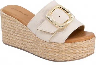 Chocolat Blu Women Jana Platform Slide Sandals In Ice Leather In Multi