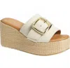 Chocolat Blu Jana Platform Wedge Slide Sandal In Neutral