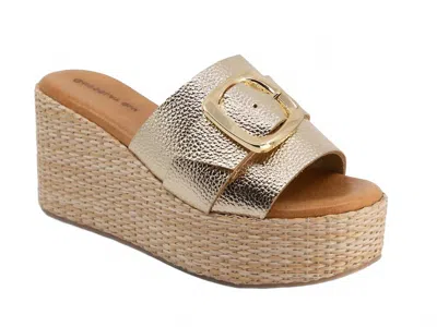 Chocolat Blu Women's Jana Wedge Sandal In Gold
