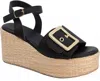 Chocolat Blu Jenis Ankle Strap Platform Wedge Sandal In Black