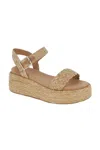 Chocolat Blu Women's Lacy Platform In Natural Raffia