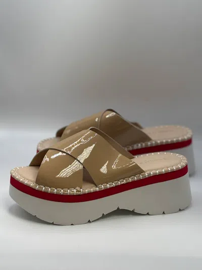 Chocolat Blu Women's Magic Sandal In Cream Patent Leather In Multi