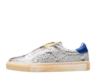 Chocolat Blu Women's Nissa Slip-on Shoes In Grey Embossed Snake In Multi