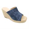 Chocolat Blu Women Sella Platform Wedge In Navy In Blue
