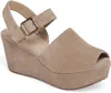 Chocolat Blu Wagga Platform Wedge Sandal In Brown