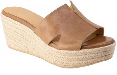 Chocolat Blu Women Willena Espadrille Platform Sandal In Tan