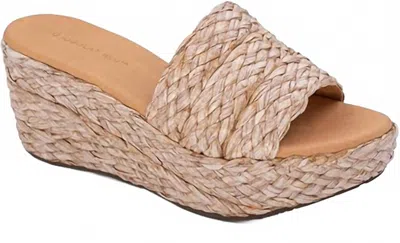 Chocolat Blu Women's Yunis Raffia Wedge Sandal In Natural In White