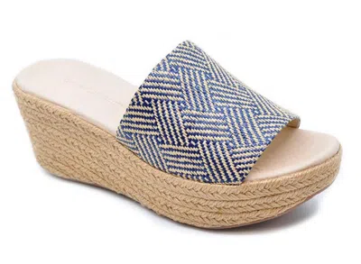 Chocolat Blu Women's Yvon Sandals In Blue Combo Raffia