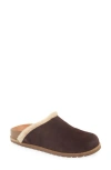 Chocolat Blu Yaro Faux Shearling Trim Muele In Brown