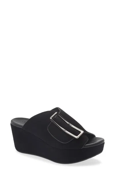 Chocolat Blu Yasha Platform Wedge Sandal In Black
