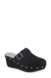 Chocolat Blu Yogi Platform Wedge Mule In Black