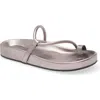 Chocolat Blu Zina Slide Sandal In Gunmetal Leather