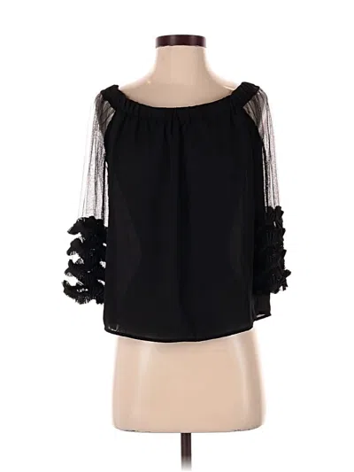 Pre-owned Chocolate 3/4 Sleeve Blouse In Black