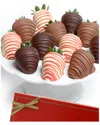 Chocolate Covered Company 12 Elegant Red Belgian Chocolate Classic Berries