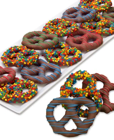 CHOCOLATE COVERED COMPANY 12-PC. BIRTHDAY BELGIAN CHOCOLATE DIPPED PRETZEL TWIST COLLECTION