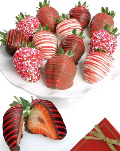 Chocolate Covered Company 12 Valentine's Day Chocolate Strawberries