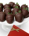 Chocolate Covered Company 12pc All Dark Belgian Chocolate Strawberries