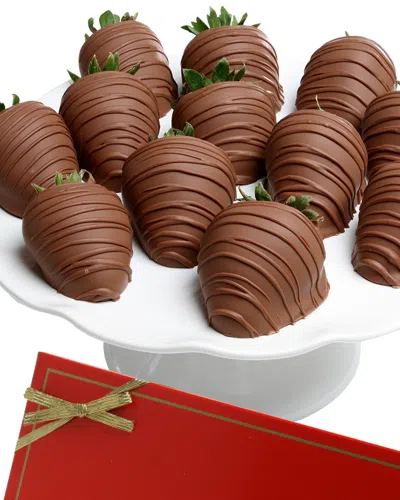 Chocolate Covered Company 12pc All Milk Belgian Chocolate Classic Strawberries