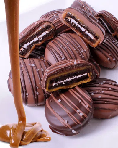 Chocolate Covered Company 12pc Caramel Sea Salt Chocolate Oreo Cookies