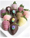Chocolate Covered Company 12pc Spring Belgian Chocolate Covered Strawberries