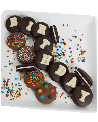 Chocolate Covered Company 14pc Birthday Belgian Chocolate Covered Oreo Cookies
