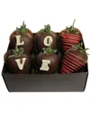 Chocolate Covered Company 6pc Love Belgian Chocolate Strawberry