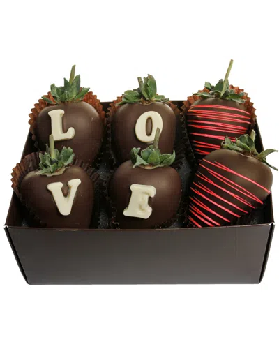 Chocolate Covered Company 6pc Love Belgian Chocolate Strawberry