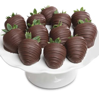 CHOCOLATE COVERED COMPANY BELGIAN DARK CHOCOLATE COVERED STRAWBERRIES, 12 PIECE