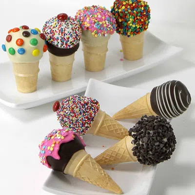 CHOCOLATE COVERED COMPANY ICE CREAM CONE CAKE POPS, 8 PIECE
