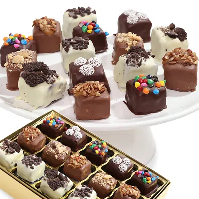 CHOCOLATE COVERED COMPANY PREMIUM BELGIAN CHOCOLATE COVERED BROWNIE BITES, 15 PIECE