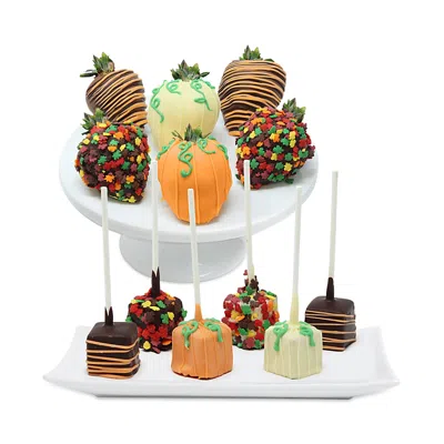 Chocolate Covered Company Premium Belgian Chocolate Covered Fall Strawberries & Cheesecake, 12 Piece In Multi