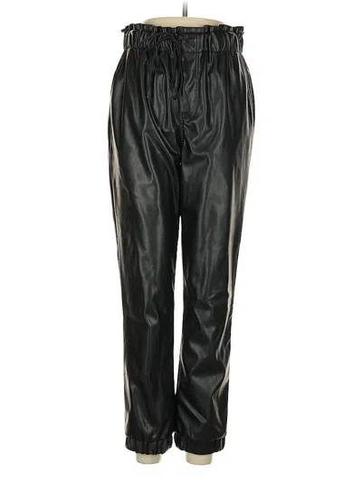 Pre-owned Chocolate Faux Leather Pants In Black
